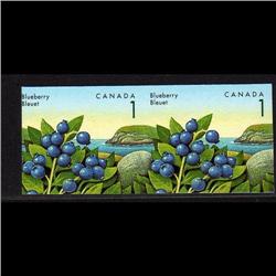 CANADA #1349iii XF-NH IMPERF SCARCE PAIR BLUEBERRY