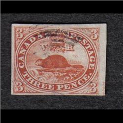 #4c VF-USED WITH BIG MARGIN RIBBED PAPER VARIETY