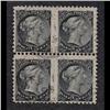Image 1 : #34b USED BLOCK OF 4 WITH TWO IMPERF HORIZ. PAIR