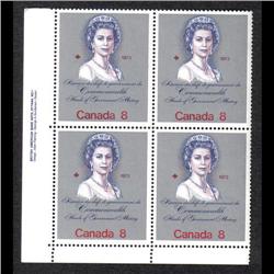 #620ii XF-NH LL BLOCK 4 *F PAPER VARIETY*