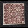 Image 1 : NEWFOUNDLAND #19a IMPERF XF-NH ORANGE BROWN SHADE