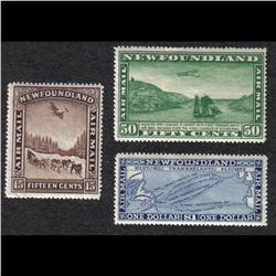 NEWFOUNDLAND #C6-C7-C8 VF-LH 
