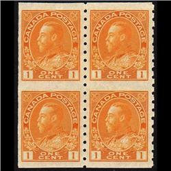 #126a XF-NH IMPERF BLOCK OF 4 C$120,00