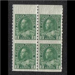 #128a XF-1NH 1H IMPERF BLOCK OF 4 C$100,00