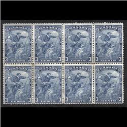#208ii VF-MINT BLOCK 8 *SCARFACE VARIETY ERROR*