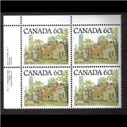 #723C UL XF-NH DARK PRINT (Canada 60) BLOCK 4 VARIETY ERROR