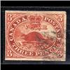 Image 1 : Canada #4a VF-USED BIG MARGIN IMPERF BEAVER