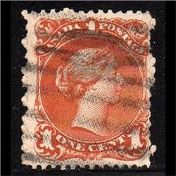#22a FINE-VF USED ORANGE SHADE WATERMAKED PAPER
