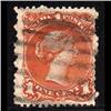 Image 1 : #22a FINE-VF USED ORANGE SHADE WATERMAKED PAPER
