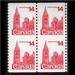 #730 XF-NH IMPERF BLOCK OF 4