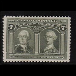 #100 XF-NH SELECT QUEBEC TERCENTENARY ISSUE