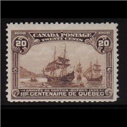 #103 F-VF-NH QUEBEC TERCENTENARY ISSUE
