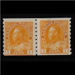 #126i F-VF NH COIL PAIR PERF 8 VERTICAL PASTE-UP PAIR