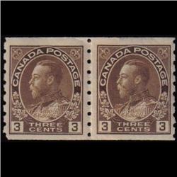 #129i VF NH COIL PAIR PERF 8 VERTICAL PASTE-UP PAIR