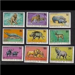 GUINEE #512-18 VF-NH IMPERF SET (9)