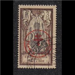 FRENCH INDIA #230D XF-USED OVERPRINTED