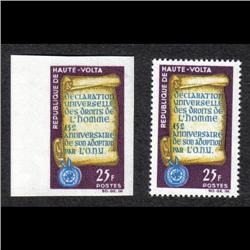 HAUTE-VOLTA #128 XF-NH IMPERF + PERF