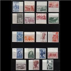 FRENCH AFRICA CERES#24-42 XF-NH IMPERF MARGIN SET