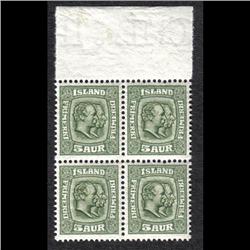 ISLAND - ICELAND #74 MINT NH BLOCK OF 4