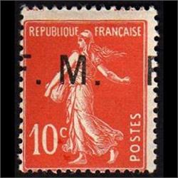 FRANCE #M5 VF-LH *SHIFTED OVERPRINT (F.M.) VARIETY*