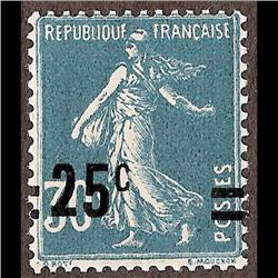 France #217(YVERT) VF-H **INVERTED SHIFT OVERPRINTED**   RARE
