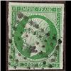Image 1 : France #13b VF USED NO FAULTS YVERT#12b DARK GREEN SHADE BIG MARGIN