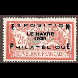 France #246 VF-LH OVERPRINTED *EXPOSITION PHILATELIQUE LE HAVRE 1929*
