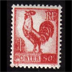 France MINT CERES VARIETY #633  XF NH DARK DOUBLE IMPRESSION OF RED
