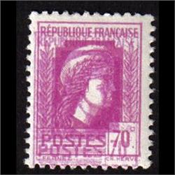 France MINT CERES VARIETY #635  XF NH DRASTIC DARK DOUBLE IMPRESSION OF ROSE