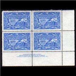 Canada #302 LR PLATE No1 XF-NH FISHING RESOURCES