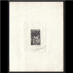 FRENCH WEST AFRICA #21 PROOF SIGNED BLACK BROWN COLOR