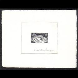 France #893 UNESCO PROOF SIGNED BLACK COLOR