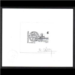 WALLIS & FUTUNA #342 PROOF SIGNED BLACK COLOR