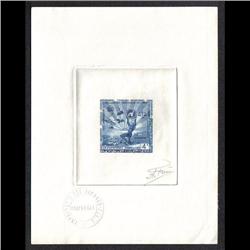 LAOS #88 PROOF SIGNED BY ARTIST BLUE COLOR