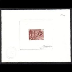 LAOS #109 PROOF SIGNED BY ARTIST RED LILAC COLOR