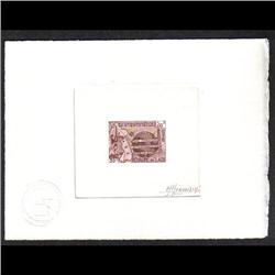 LAOS #110 PROOF SIGNED BY ARTIST RED LILAC COLOR