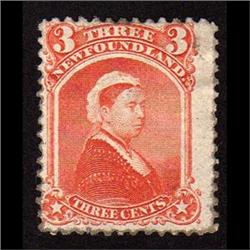 NEWFOUNDLAND #33 F-VF-LH MINT  CAT$375,