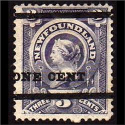 NEWFOUNDLAND #75 VF-LH MINT  CAT$75,00