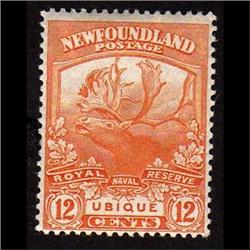 NEWFOUNDLAND #123 VF-LH MINT  CARIBOU C