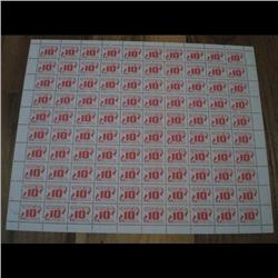 #J35var *MISSING RED INK VARIETY* FULL SHEET ECV$5000,00  ----XF-NH