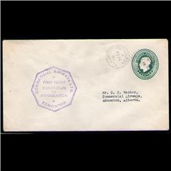 CL48+U17 FIRST FLIGHT COVER TO *EDMONTO