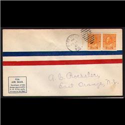 #126 PAIR ON FIRST FLIGHT COVER TO EAST