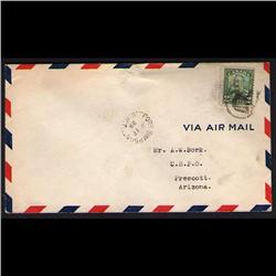 CL40 FIRST FLIGHT COVER TO *PRESCOTT, A