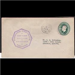 CL48+U20 FIRST FLIGHT COVER TO *EDMONTO