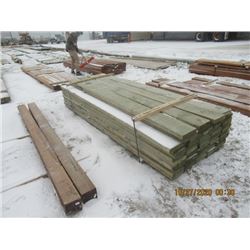 60 Pcs - Treated  (2 Lots) 58) 2x8" x 10'2" 2)  6x6" x 10' - Treated - One Money for All!
