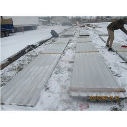 60 Pcs (2 Lots)  All Grey Sheet Metal= 4374 Sq Ft 30) Sheets @ 3' x 24.5' = 2214 Sq Ft,  & 30) Sheet