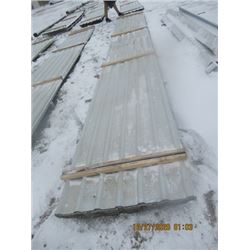 30 Pcs (1 Lot) All Grey Sheet Metal = 2214 Sq Ft 30) Sheets @ 3' x 24.5' = 2214 Sq Ft - One Money Fo