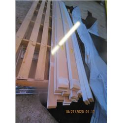 48 Pcs White Door & Window Trim, 1/2" x 4" x 14' & 5/8" x 3" x 14' - One Money For All!