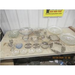 Glassware, Silver Inlay, Cut Glass,- Some Vintage