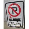 Image 3 : 3  Signs- Metal - Fire Lane, Parking & No Stop